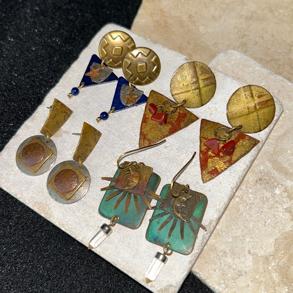 4 sets of Earrings. All fun and stylish. Ready to go casual with you.